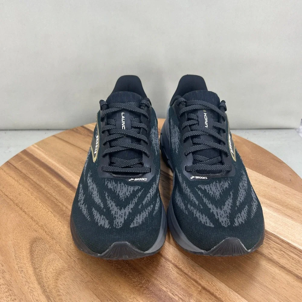Brooks Launch 11 Mens Running Shoes Black Grey Gold 1104501D077 Size 9 D